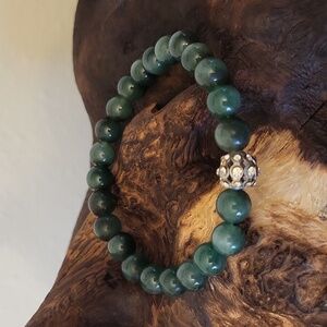 Genuine Jade Gemstone Stretch Bracelet